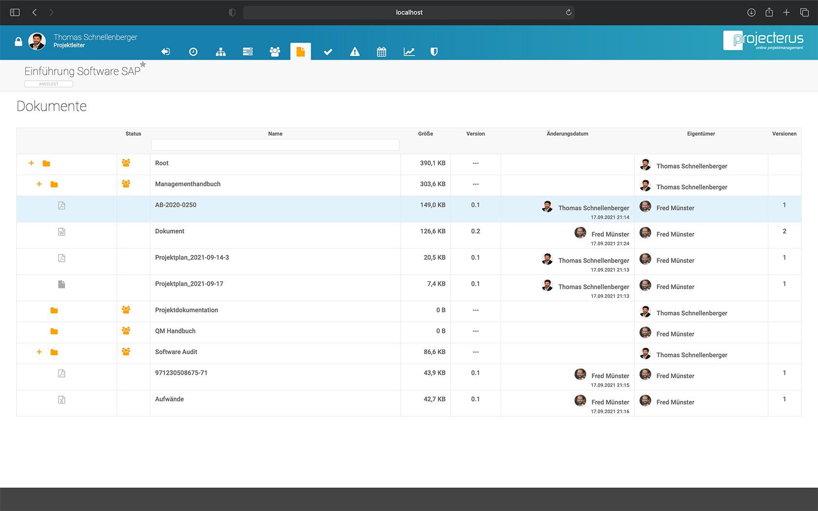 projecterus Dokumentenmanagement